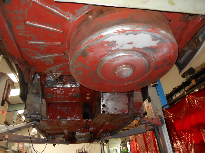 Aston Martin DB6 Volante Restoration -underseal removed