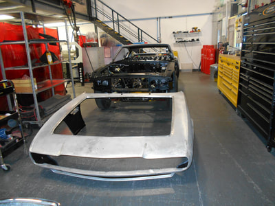 Aston Martin DBS Restoration -
Front clip ready to be repatriated with the car