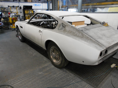 Aston Martin DBS Restoration -
Block sanding underway