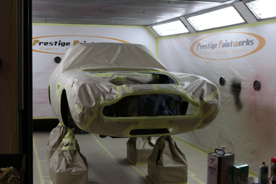 Aston Martin DB5 Restoration -
Engine bay and underside epoxy coated and 2k polyurethane stonechip protected