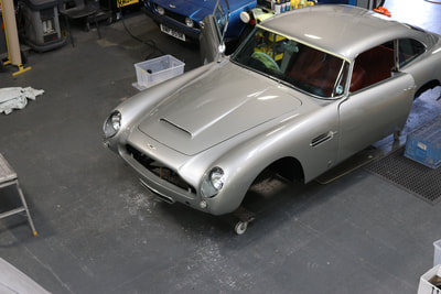 Aston Martin DB5 Restoration - we are nearly finished with the refit, engine and running gear is being refitted elsewhere 