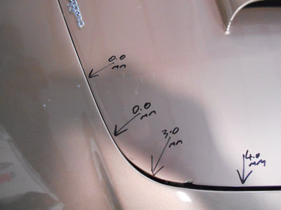 Aston Martin DB5 Restoration - Bonnet to right front wing gap assessment