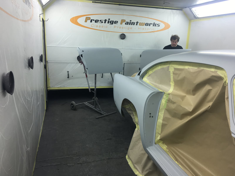Aston Martin DB5 paintwork - degreasing the car in readiness for painting