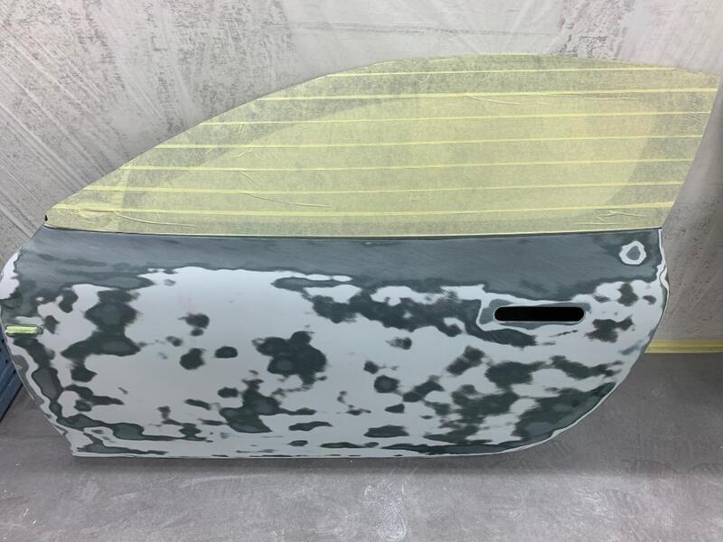 Aston Martin DBRS9 paintwork -
left door blocked to improve the shape
