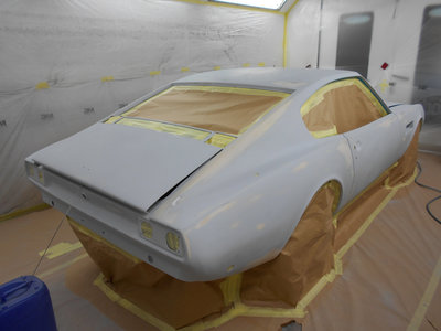 Aston Martin DBS Restoration -
ready for spray polyester
