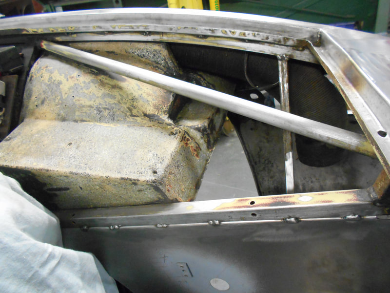 Ferrari restoration -
left hand front inner wing repairs