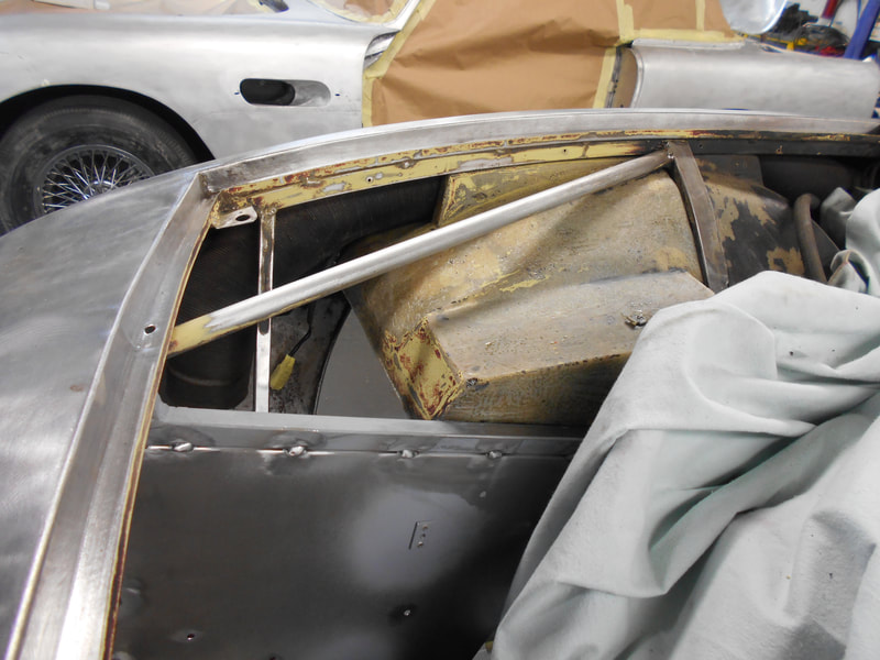 Ferrari restoration -right hand front inner wing repairs