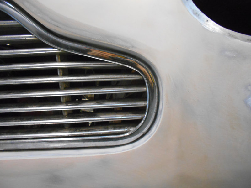 Aston Martin DB5 Restoration - grille fitting nicely in the aperture