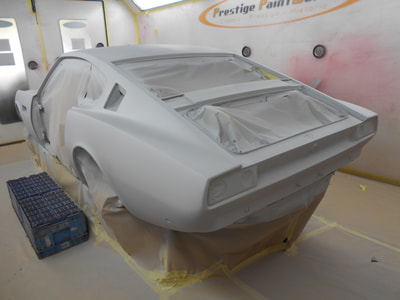 Aston Martin DBS Restoration -
Poly on ready for block sanding