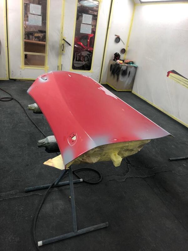 Ferrari 458 paintwork -left hand door prepared for primer