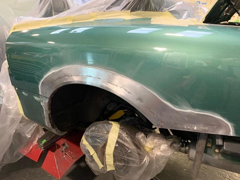 Aston Martin DB7 - new left arch metal finished